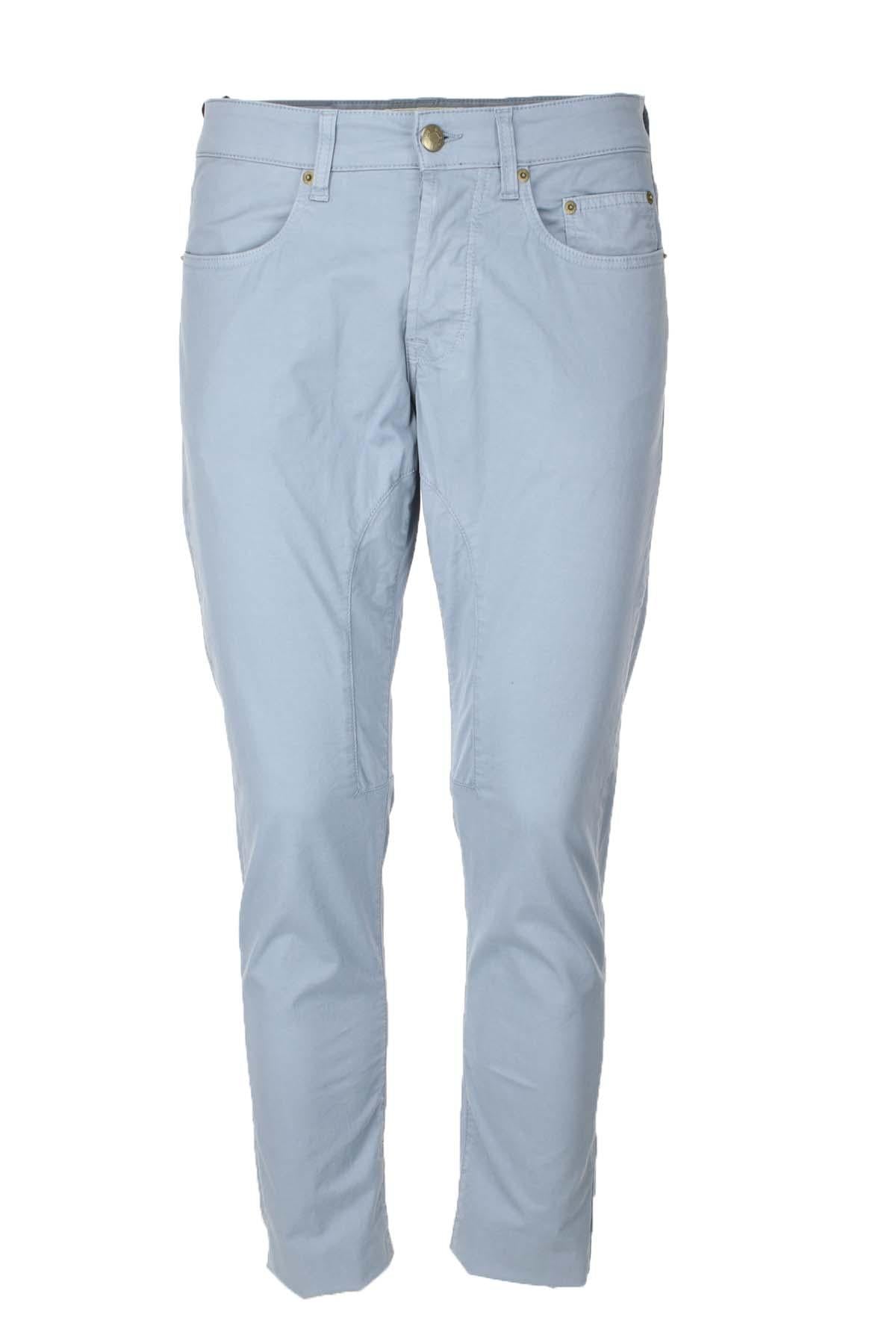 Pantalone 5 tasche in raso di cotone 