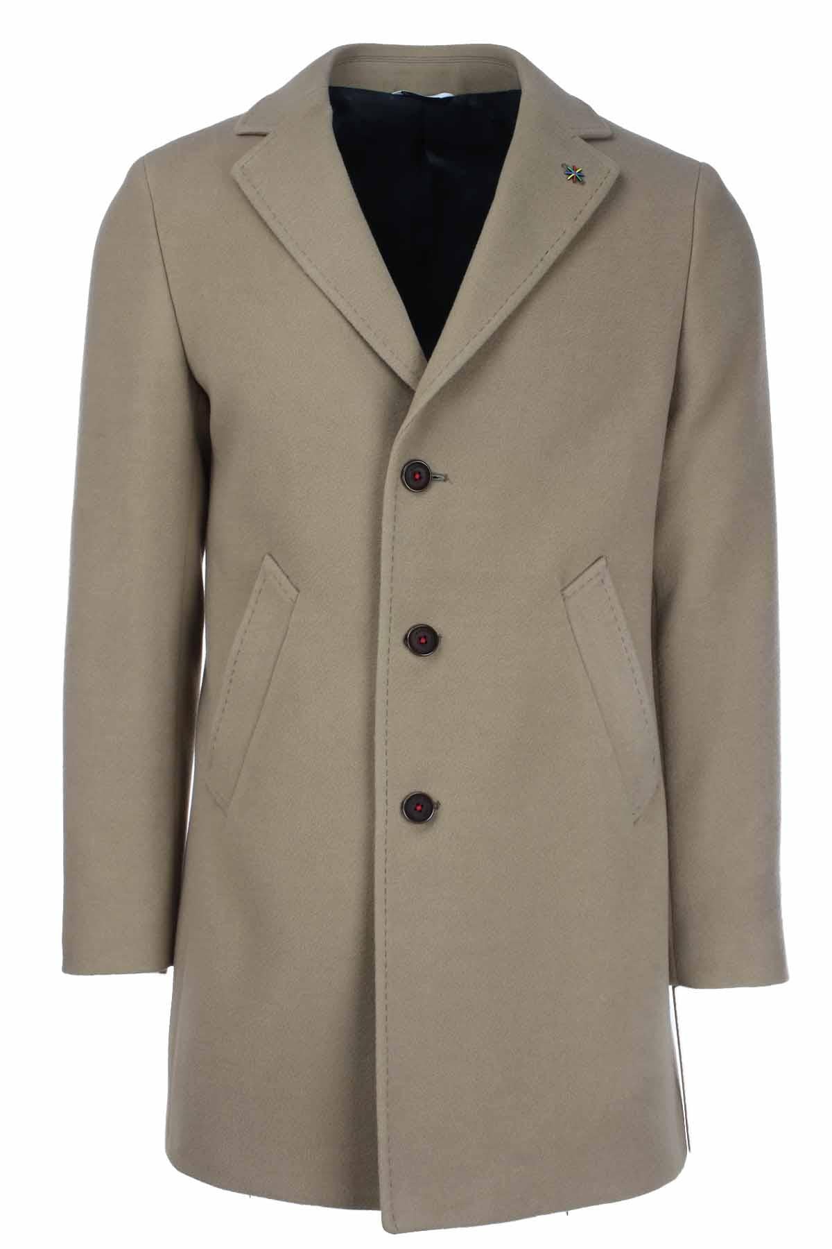 Cappotto in lana unito 