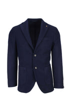 Giacca blazer monopetto in misto lana. 