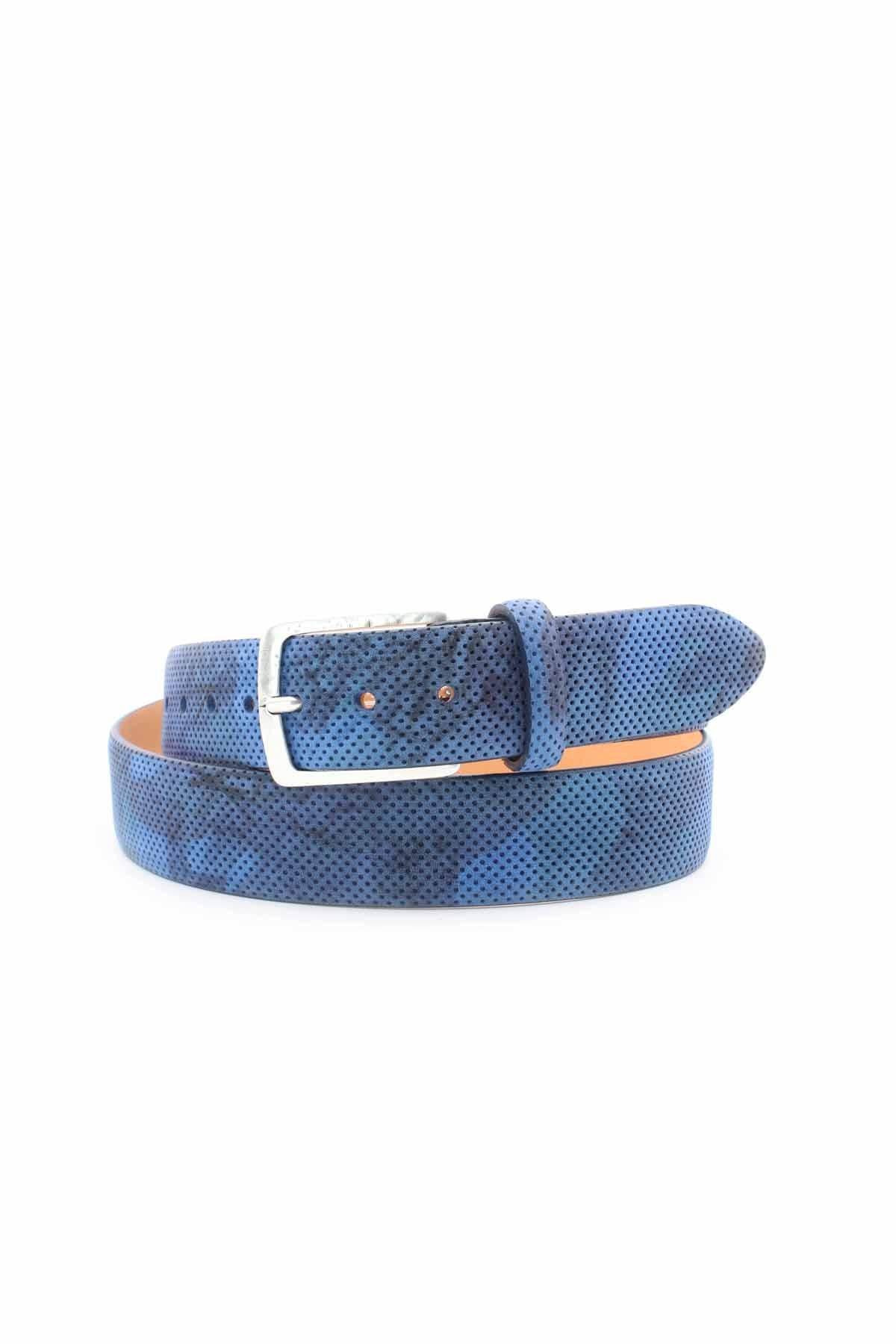 Cintura in pelle camouflage 