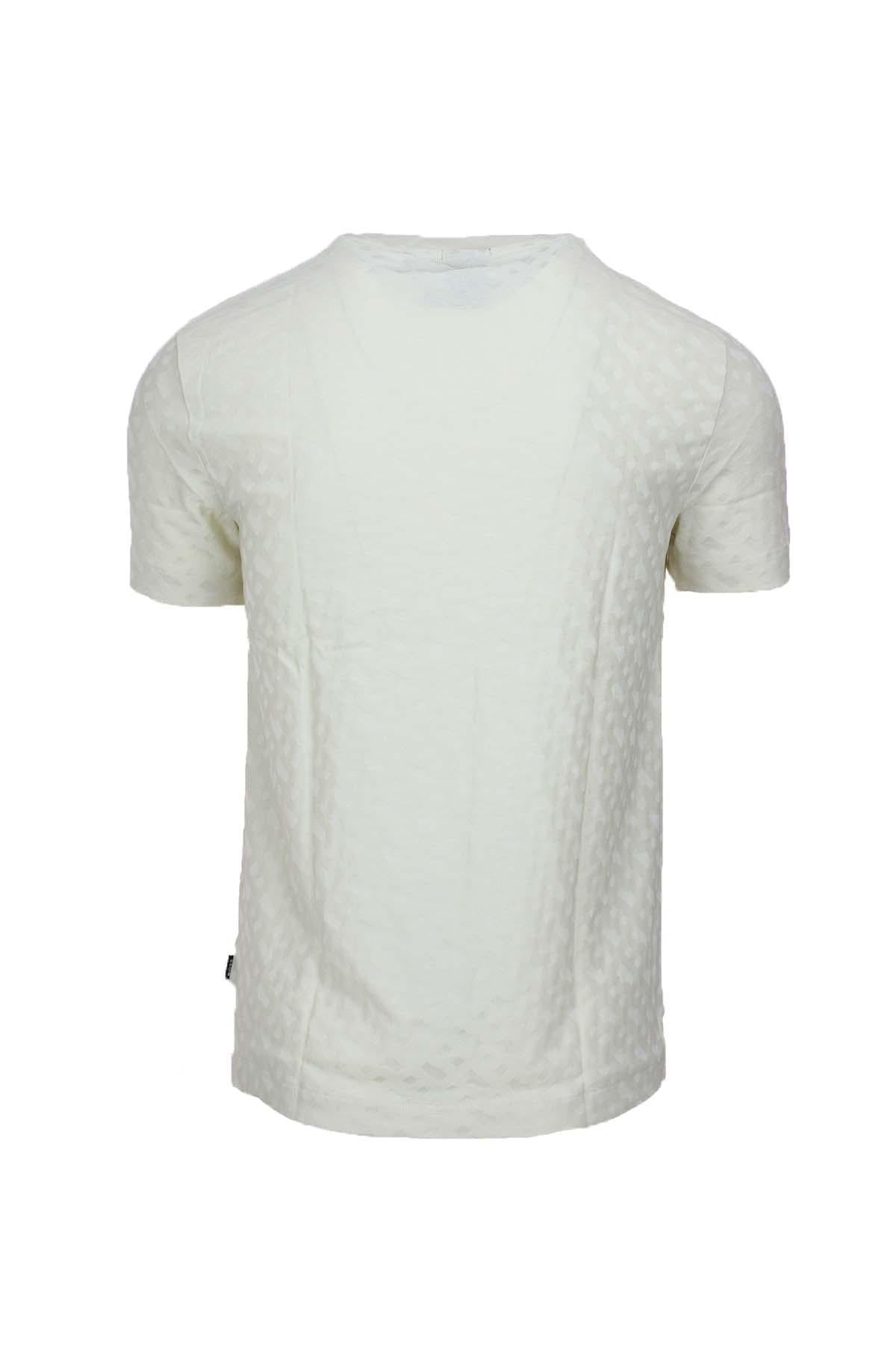 Tshirt mezza manica in cotone con monogrammi Boss 