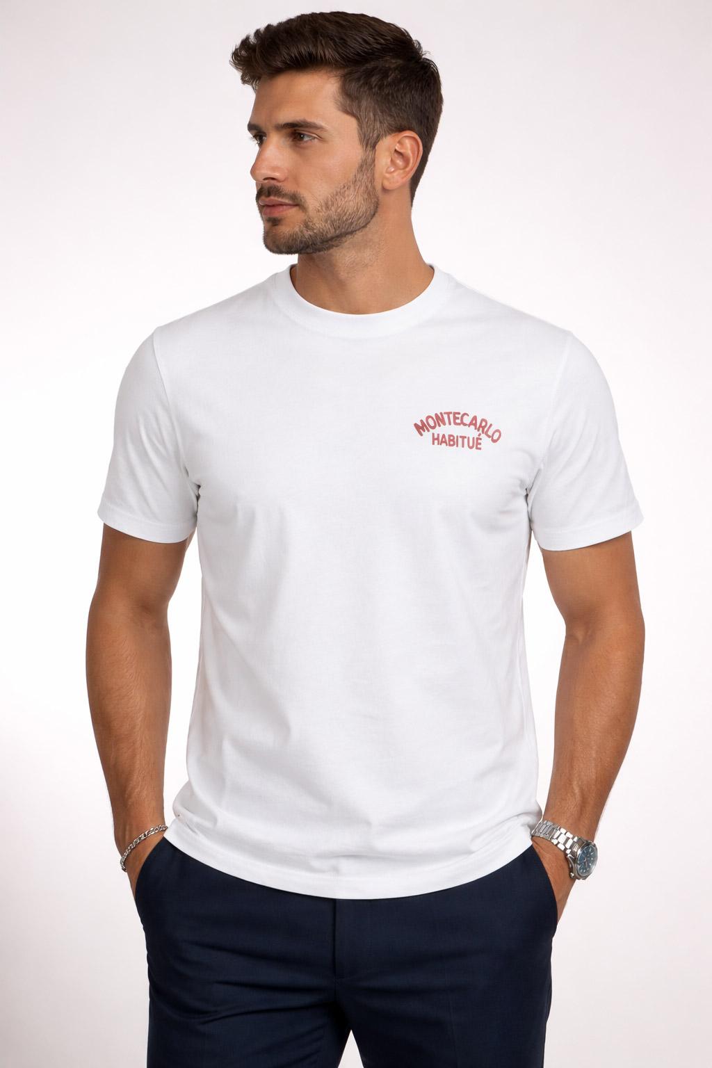 T-Shirt Uomo Cotone Maxi Stampa Retro 