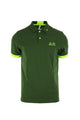 Polo mezza manica con dettagli e logo fluo