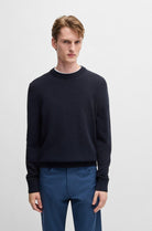 Maglione in cotone lavorato grana riso 