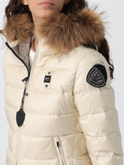 Piumino a onde con bordo in pelliccia ALDIE 