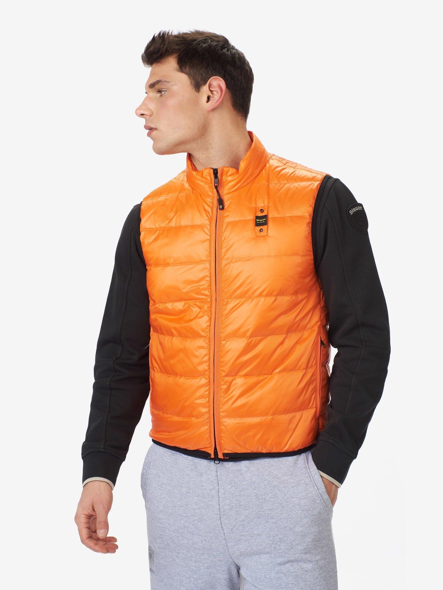 Gilet smanicato impunture orizzontali 