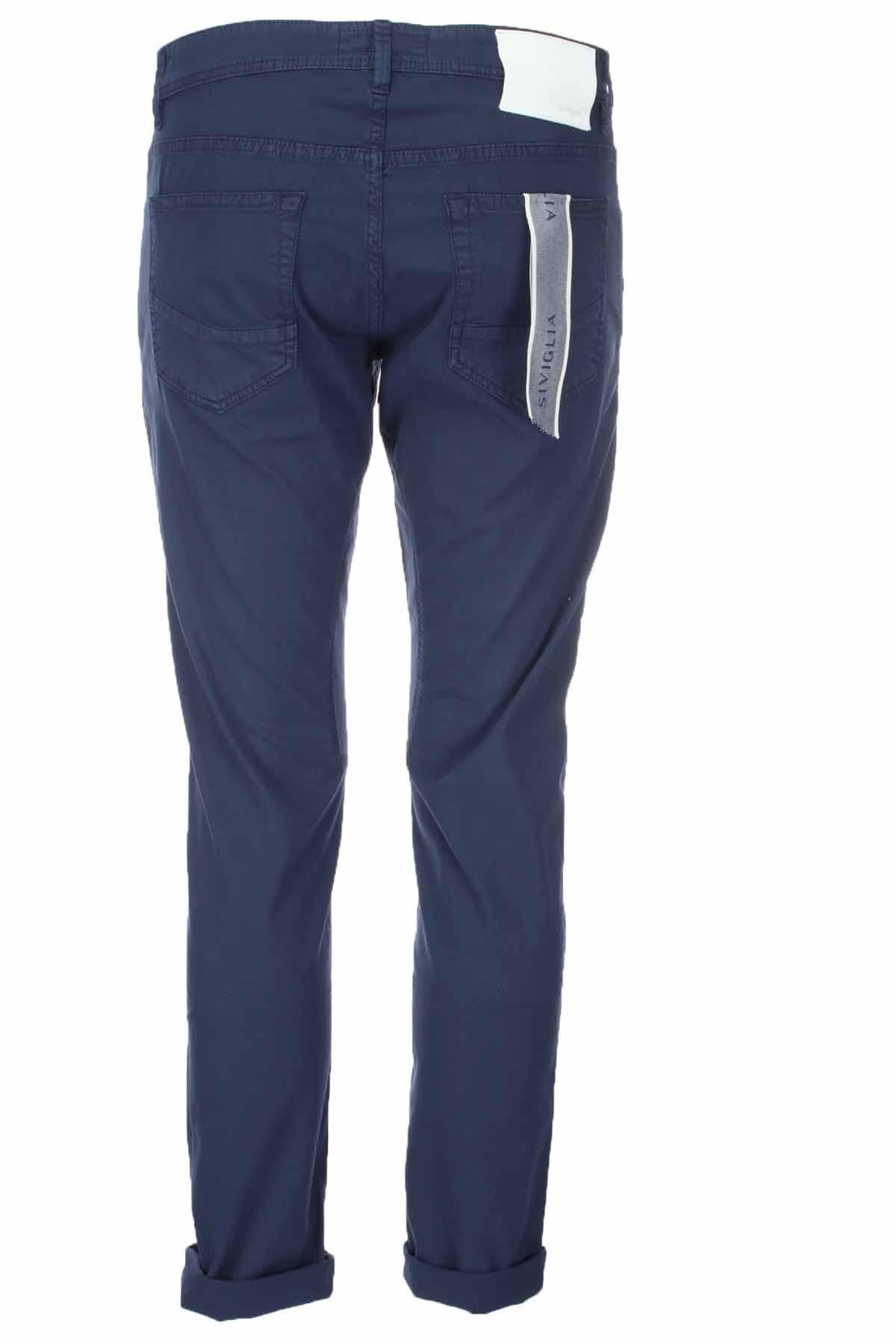 Pantalone cotone 5 tasche con toppe 