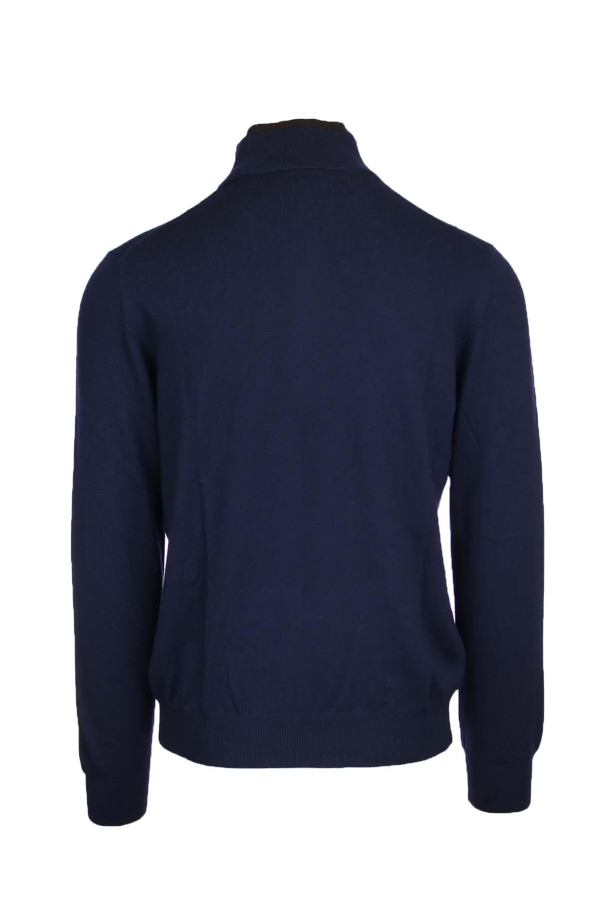 Maglia lupetto con zip e bottoni 