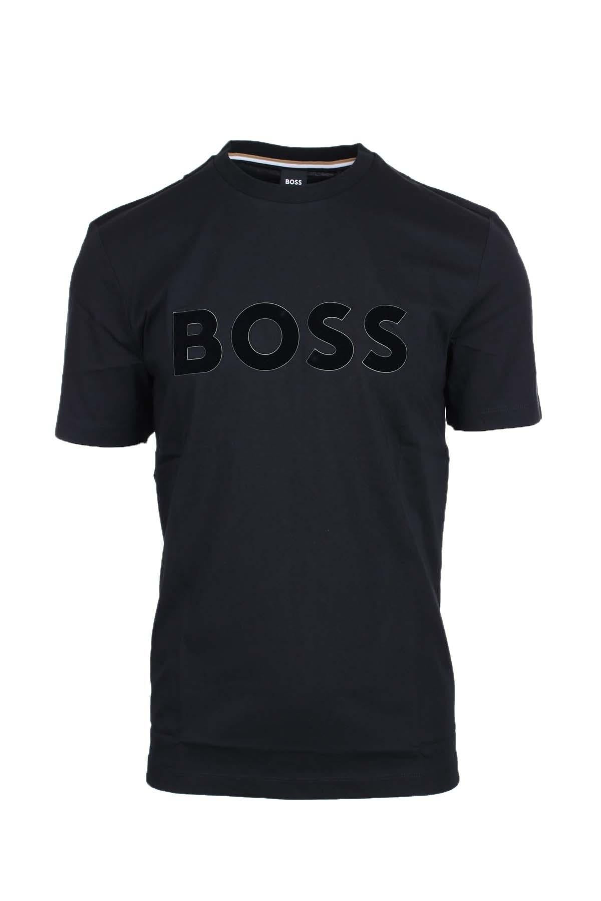 Tshirt mezza manica con scritta BOSS 