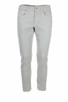 Pantalone 5 tasche in cotone con toppa 