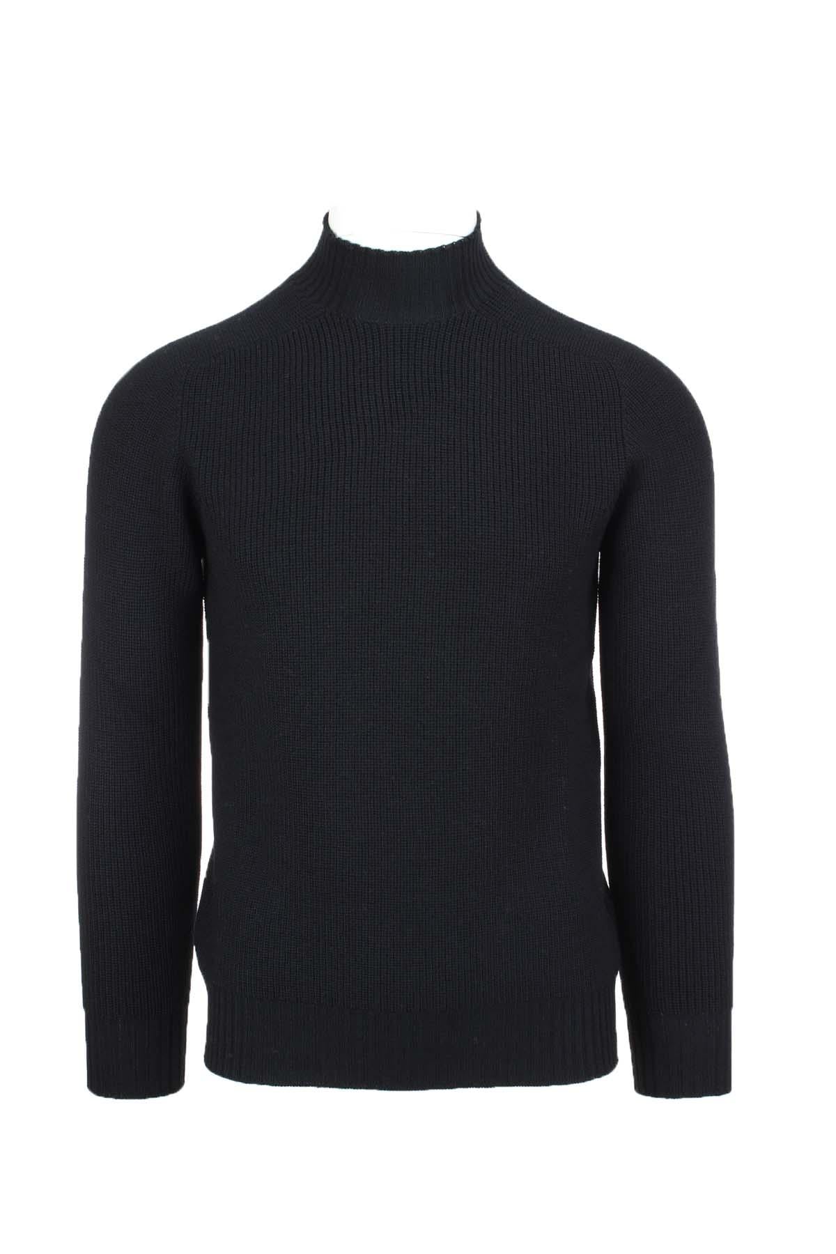 Maglia lupo in lana a coste inglese 