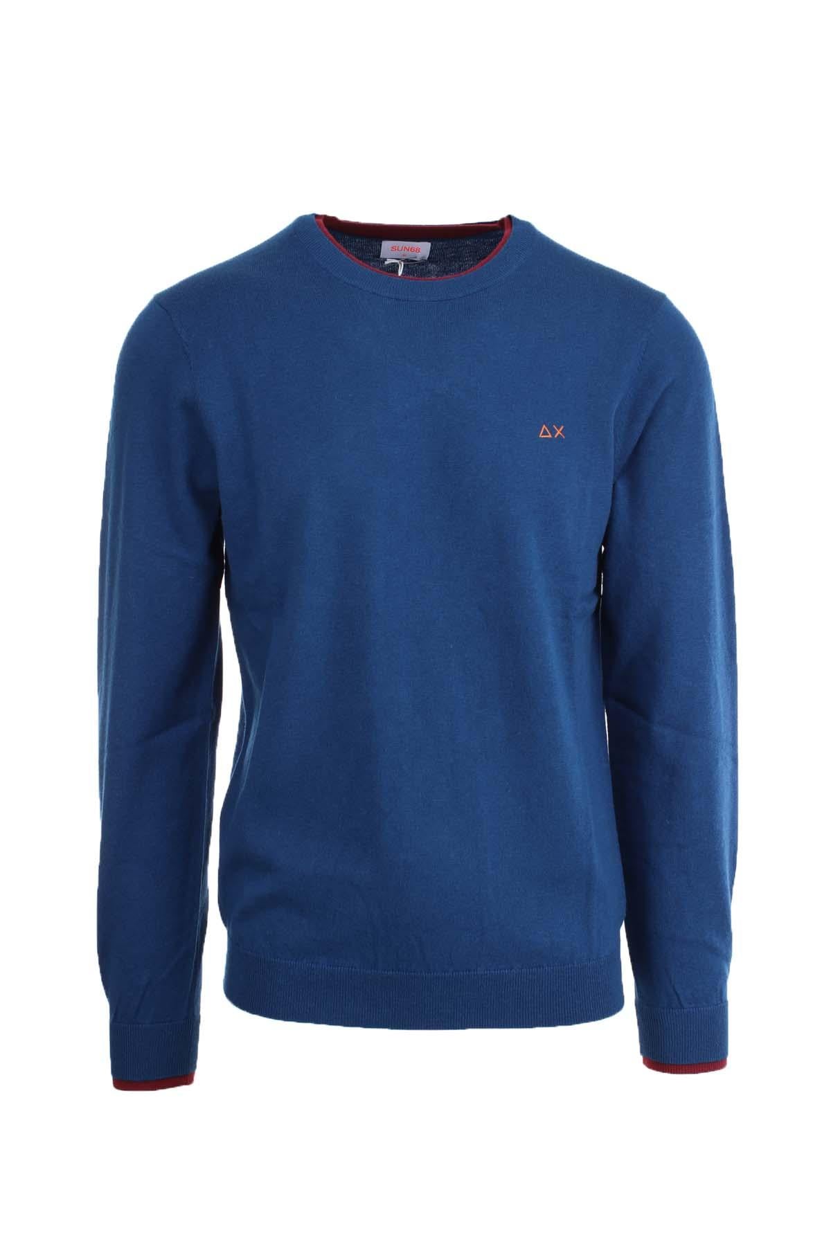 Maglia pullover girocollo lana e cotone 