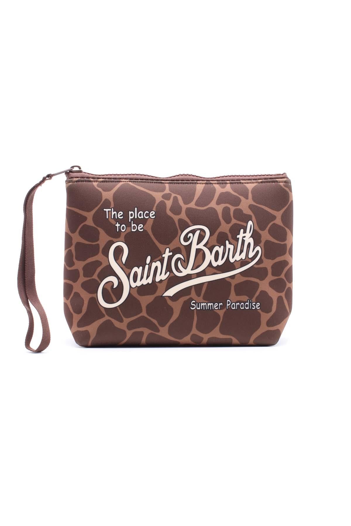Pochette Aline neoprene pelle di Giraffa 