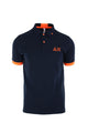 Polo mezza manica con dettagli e logo fluo