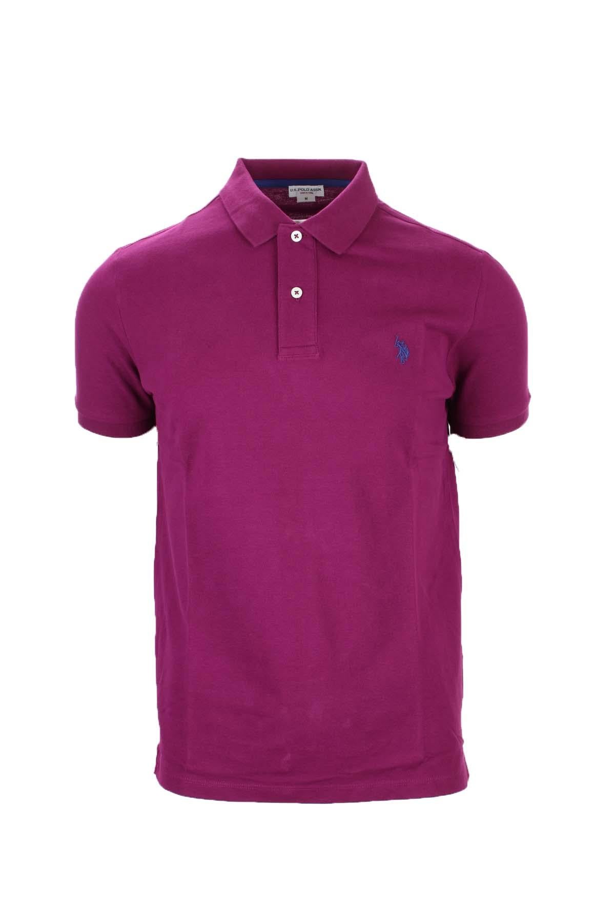 Polo mezza manica tinta unita con logo 