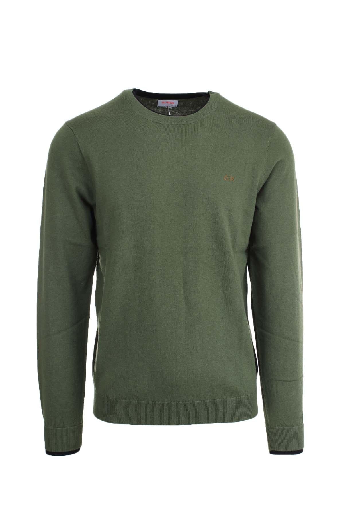 Maglia pullover girocollo lana e cotone 