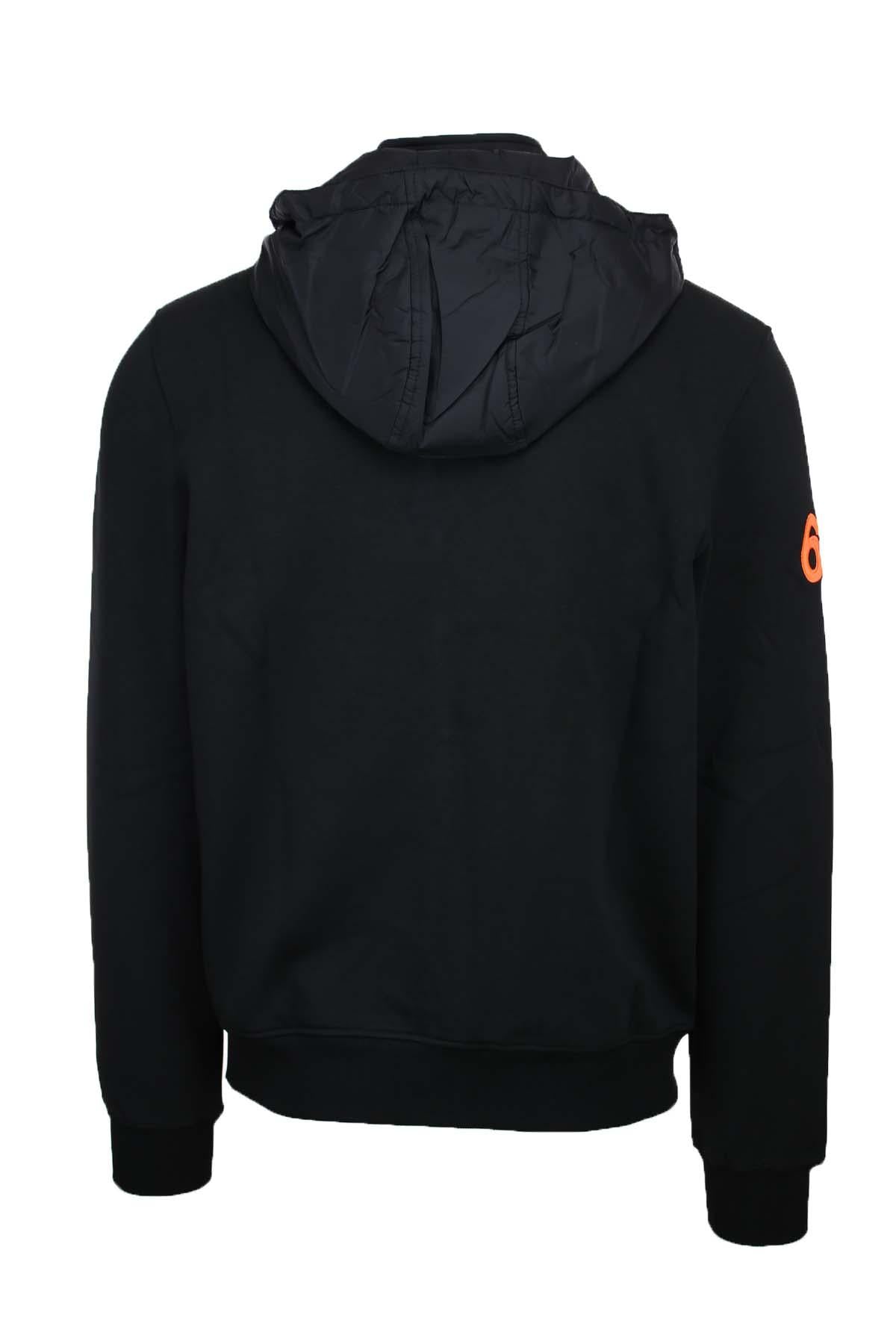 felpa cardigan zip con cappuccio 
