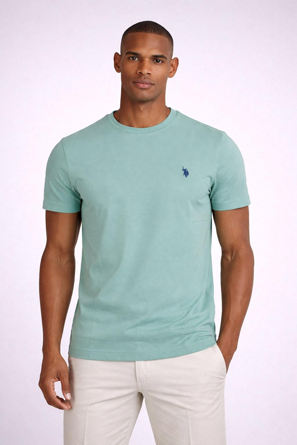 T-shirt uomo in cotone piquet con logo 