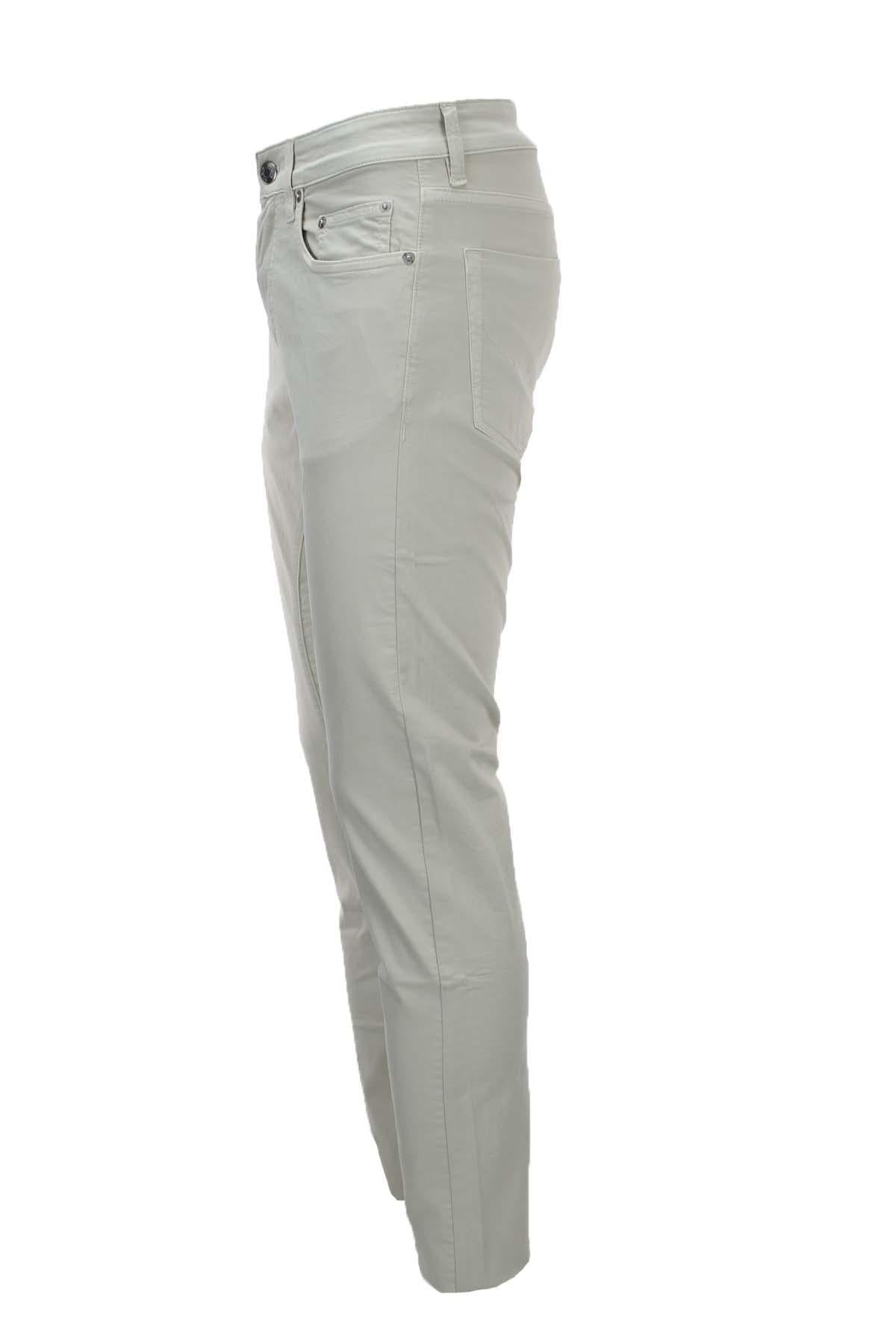 Pantalone in cotone 5 tasche con toppe 