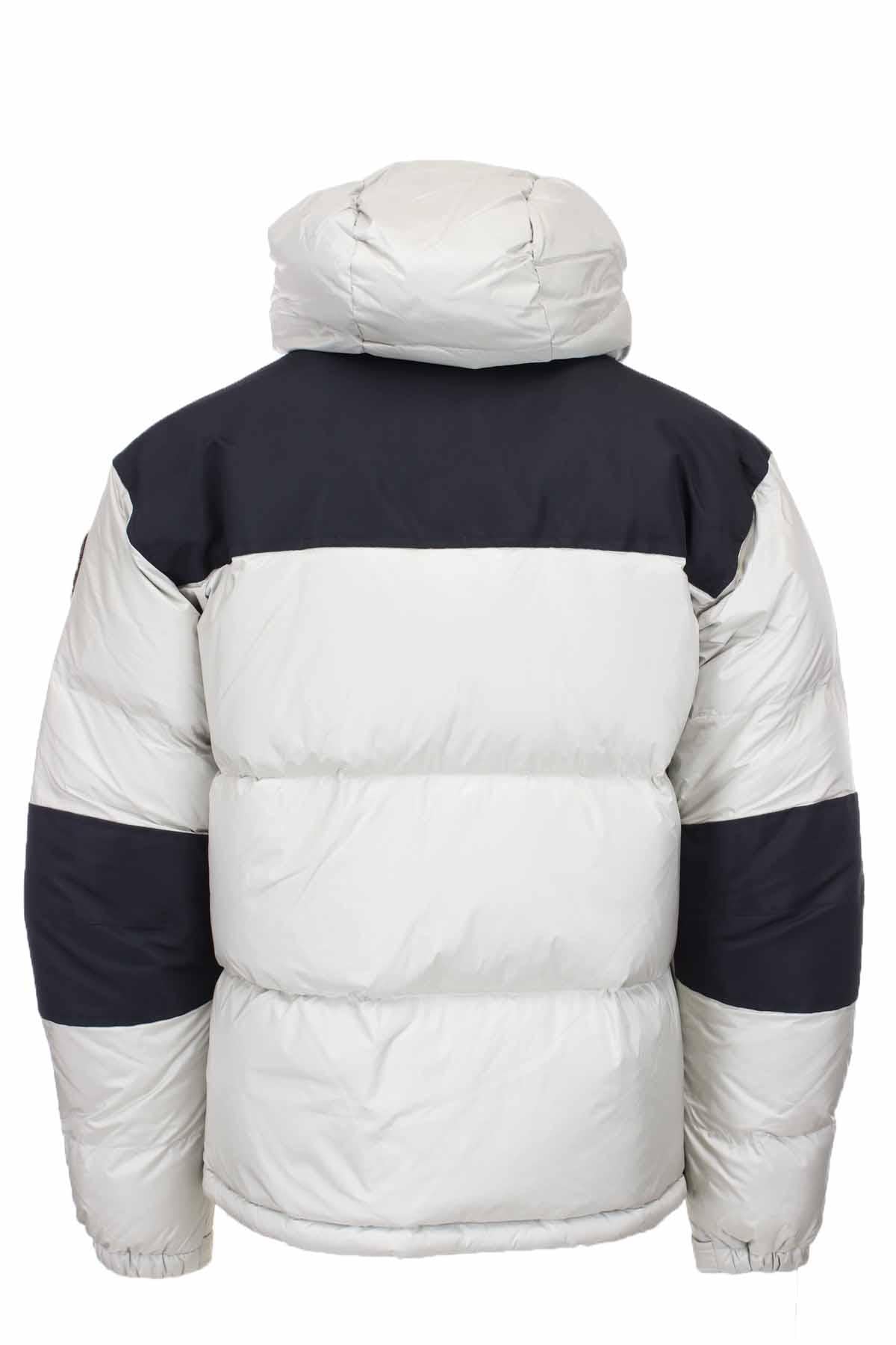 Piumino oversize bicolore 