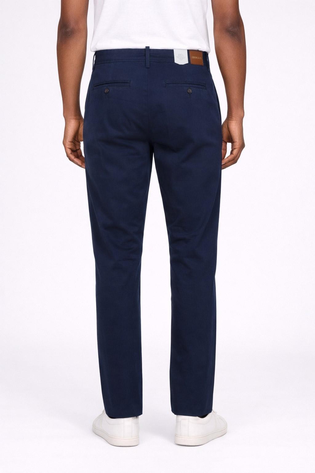 Pantalone Chino Uomo in Cotone e Lino 