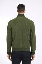 Giubbotto Uomo Sands  in Suede Collo Alto Zip Argento 