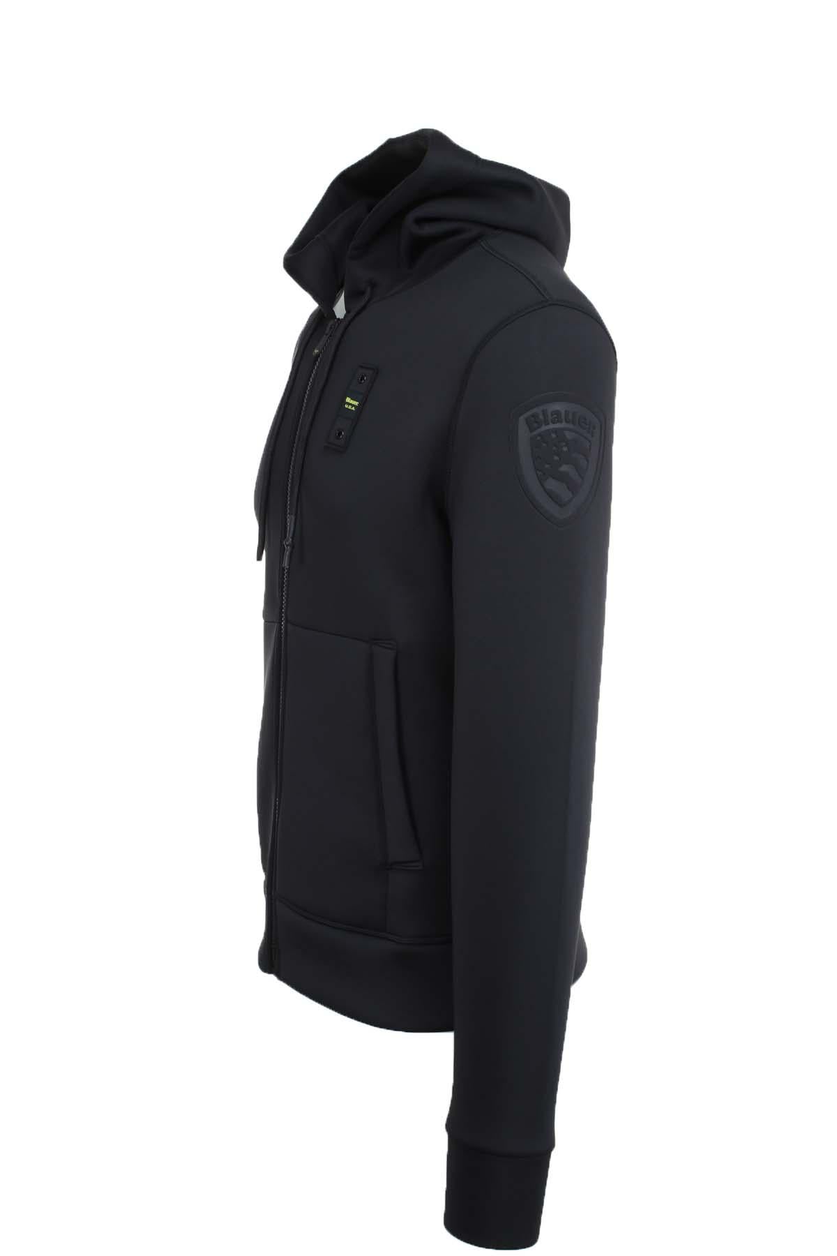 Felpa zip in neoprene con cappuccio COLBY NEOPRENE 