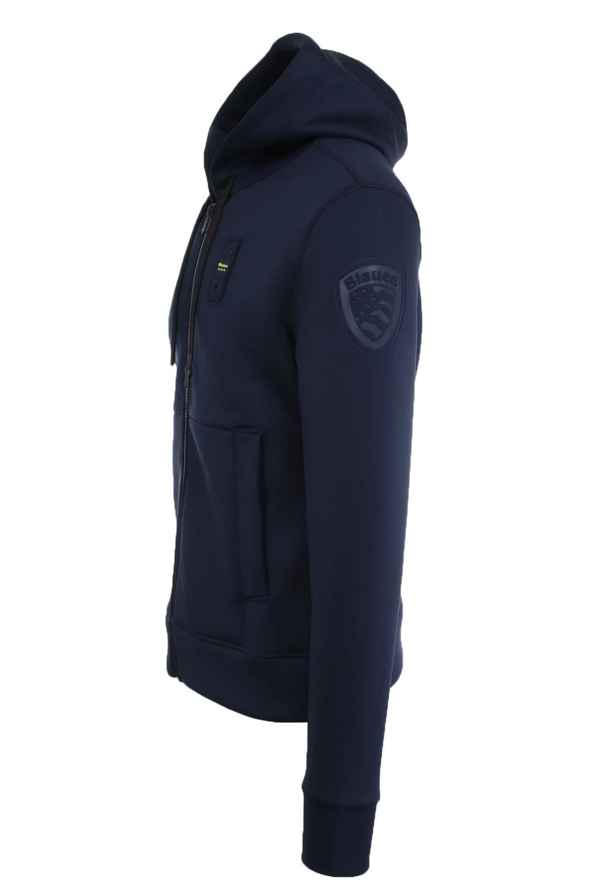 Felpa zip in neoprene con cappuccio COLBY NEOPRENE 