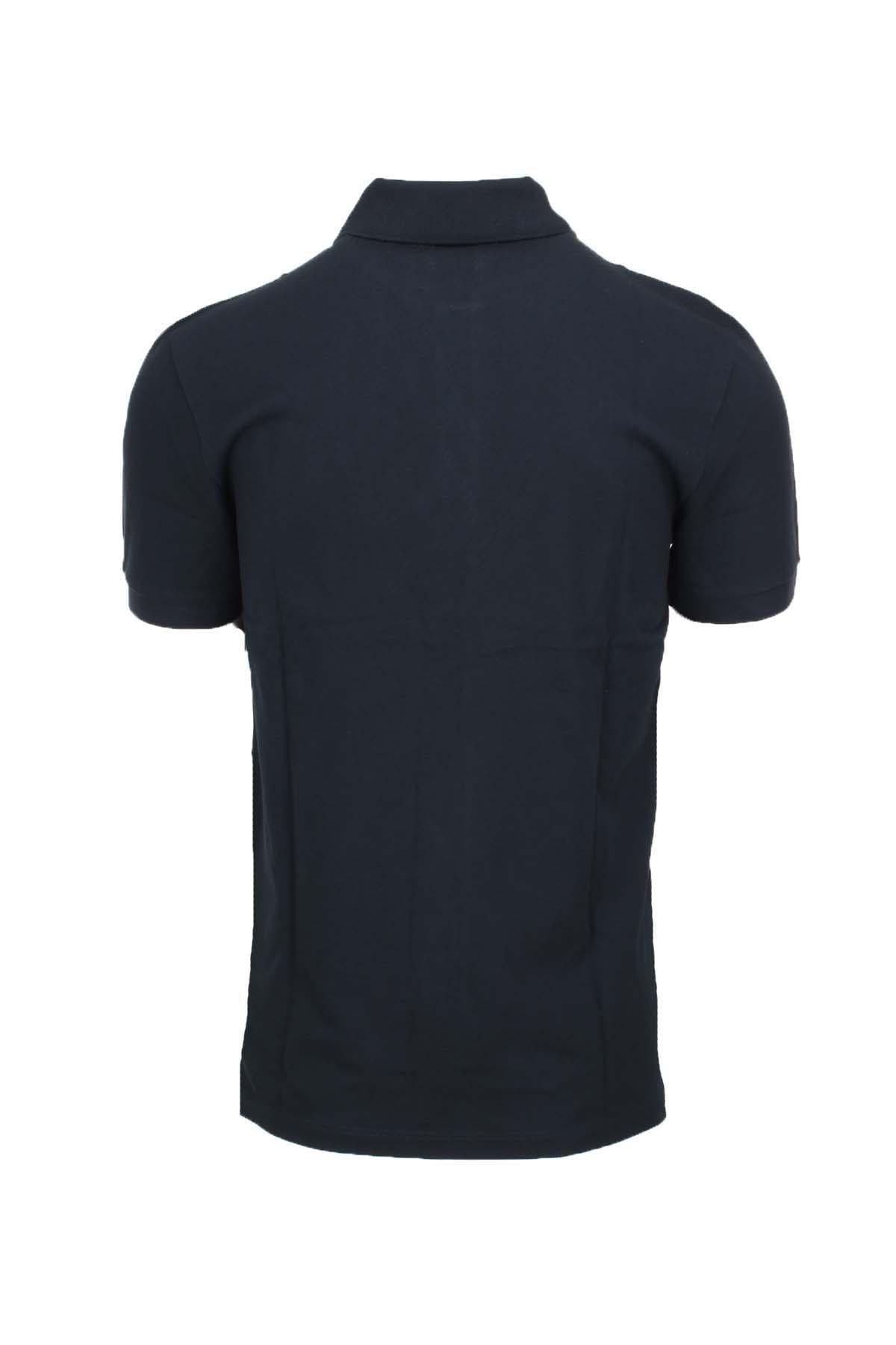 Polo mezza manica in cotone piquet con logo 