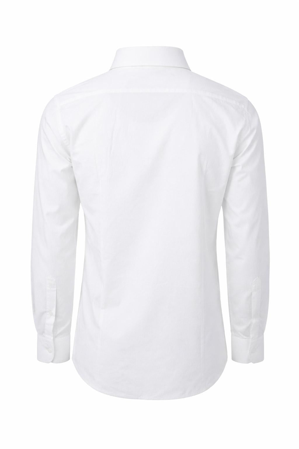 Camicia uomo cotone stretch con logo slim fit 