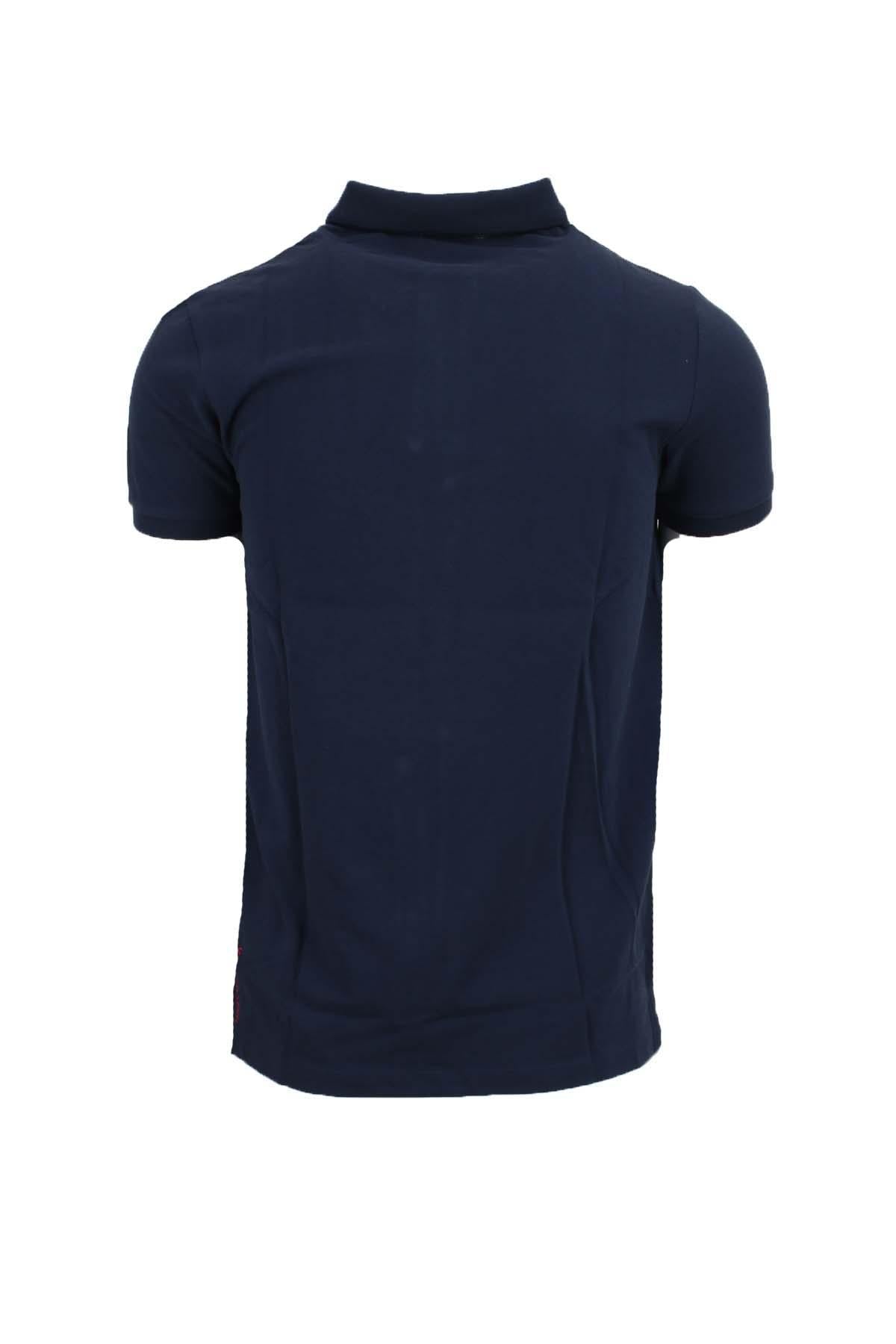 Polo mezza manica tinta unita con logo 