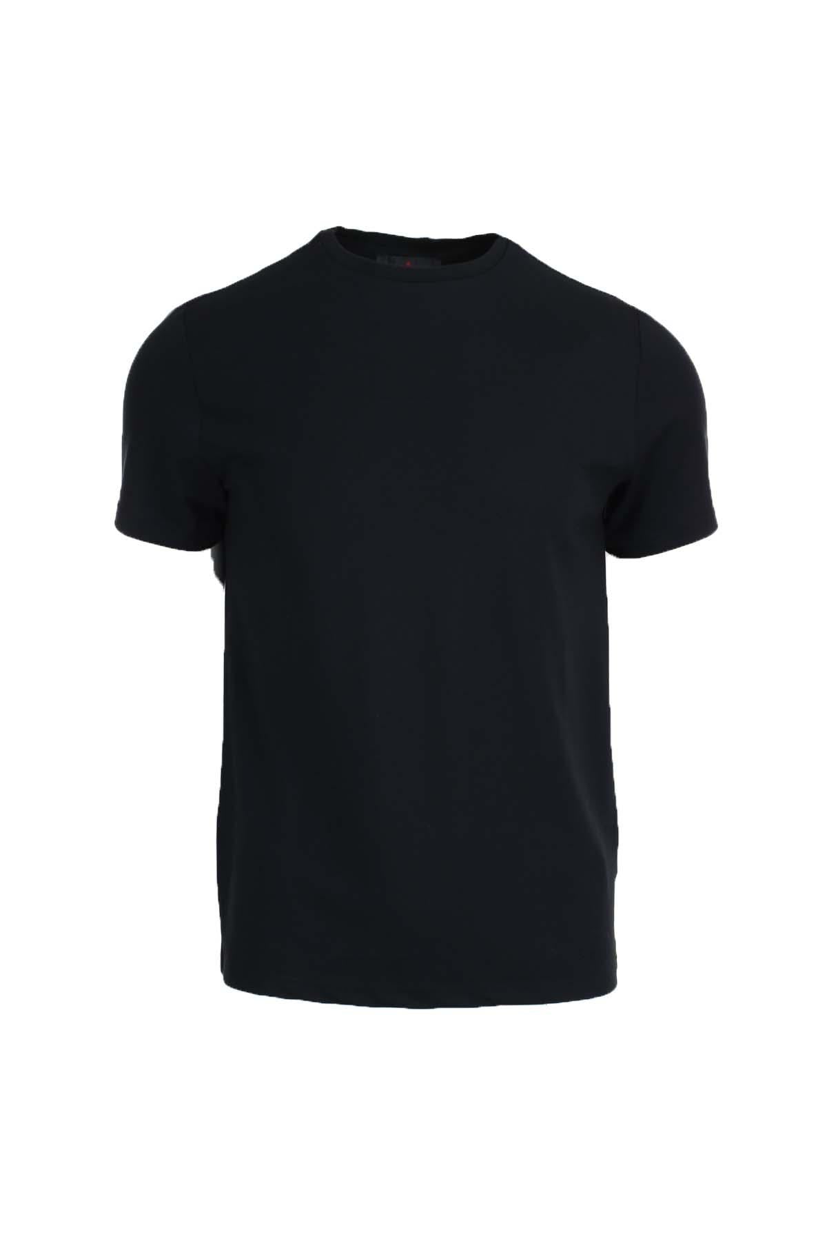 Tshirt in piquet stretch di cotone e seta 
