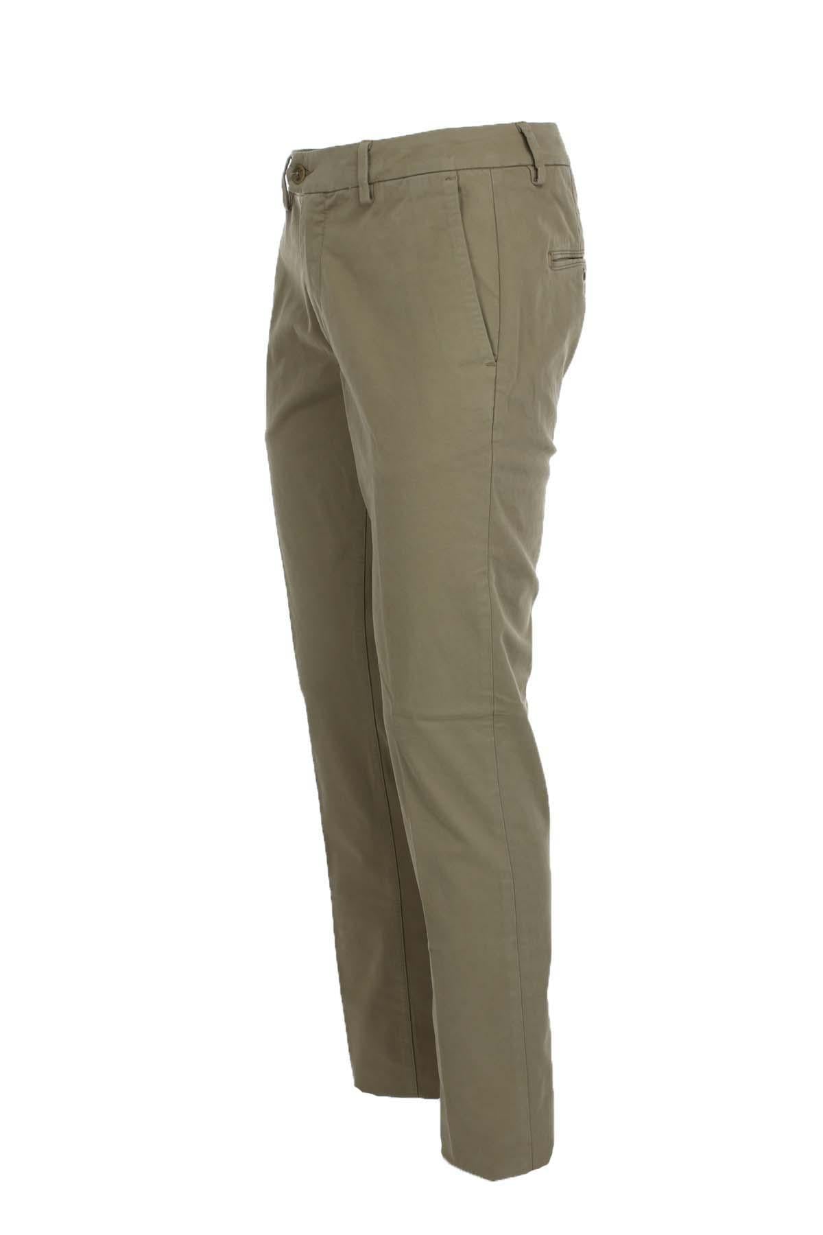 Pantalone chino in raso di cotone stretch 