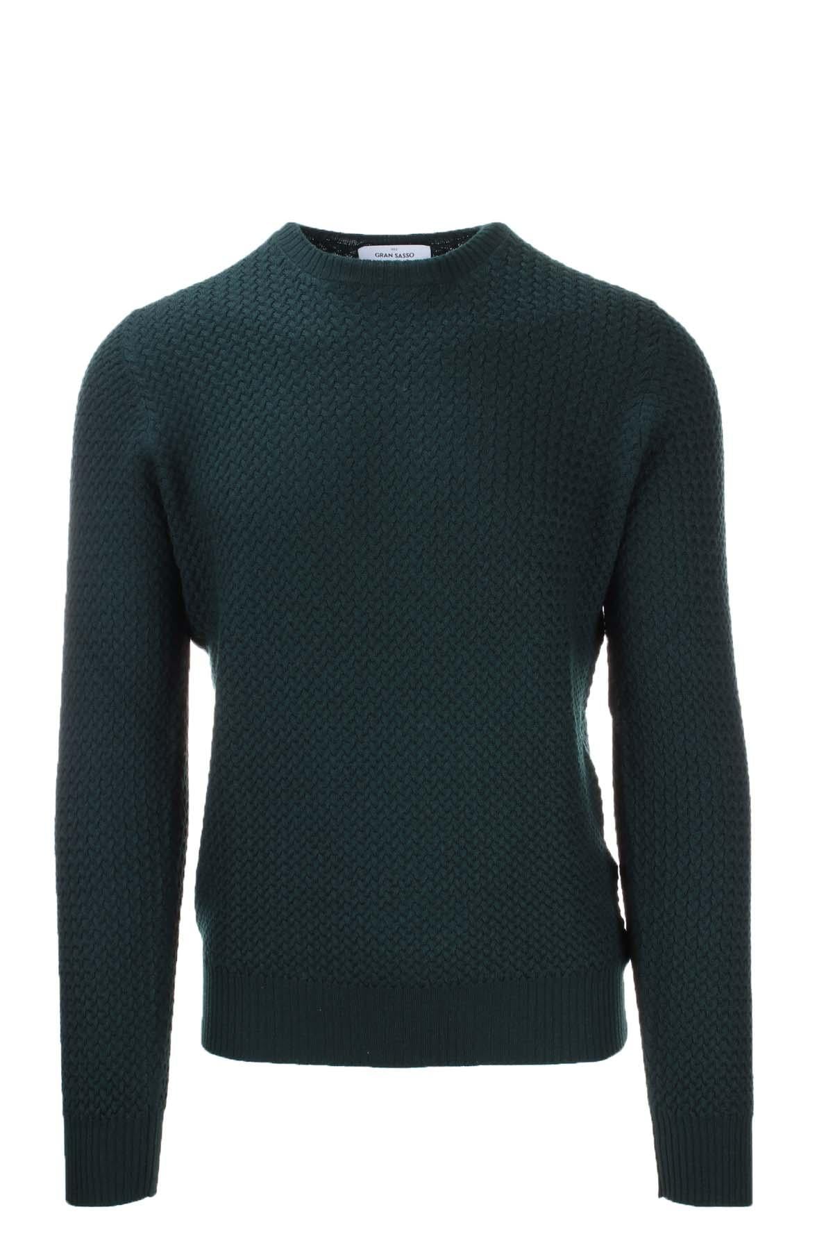 Pullover girocollo microtrecce 