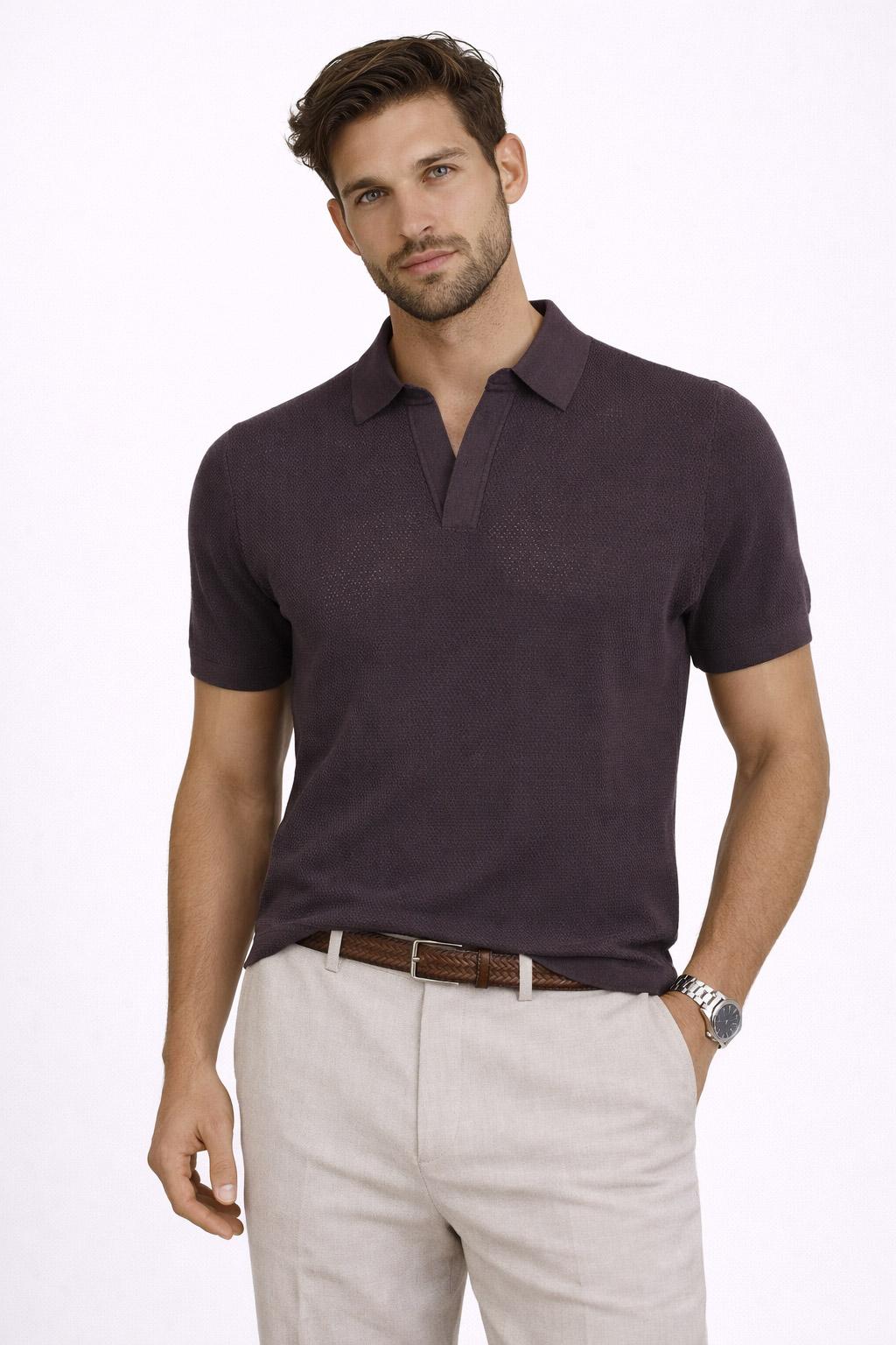 Polo Uomo Cotone Tennis Nido d'Ape 