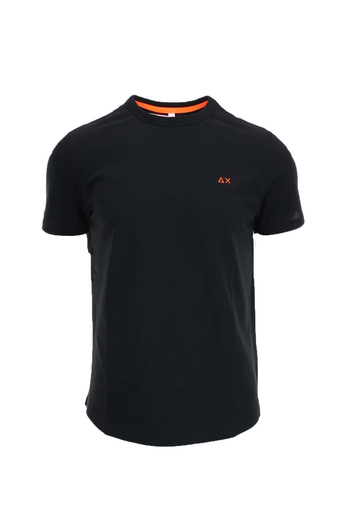 T-Shirt in cotone piquet dettagli fluo 