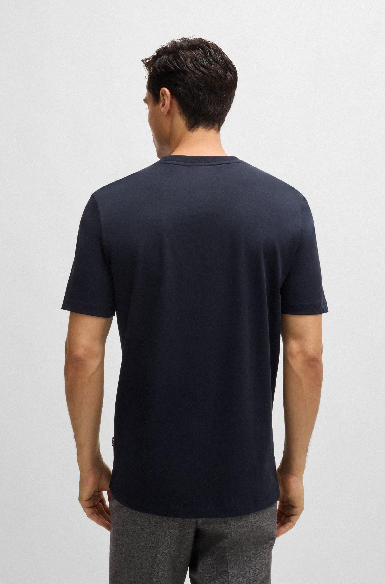 T-shirt mezza manica in cotone con logo Boss 