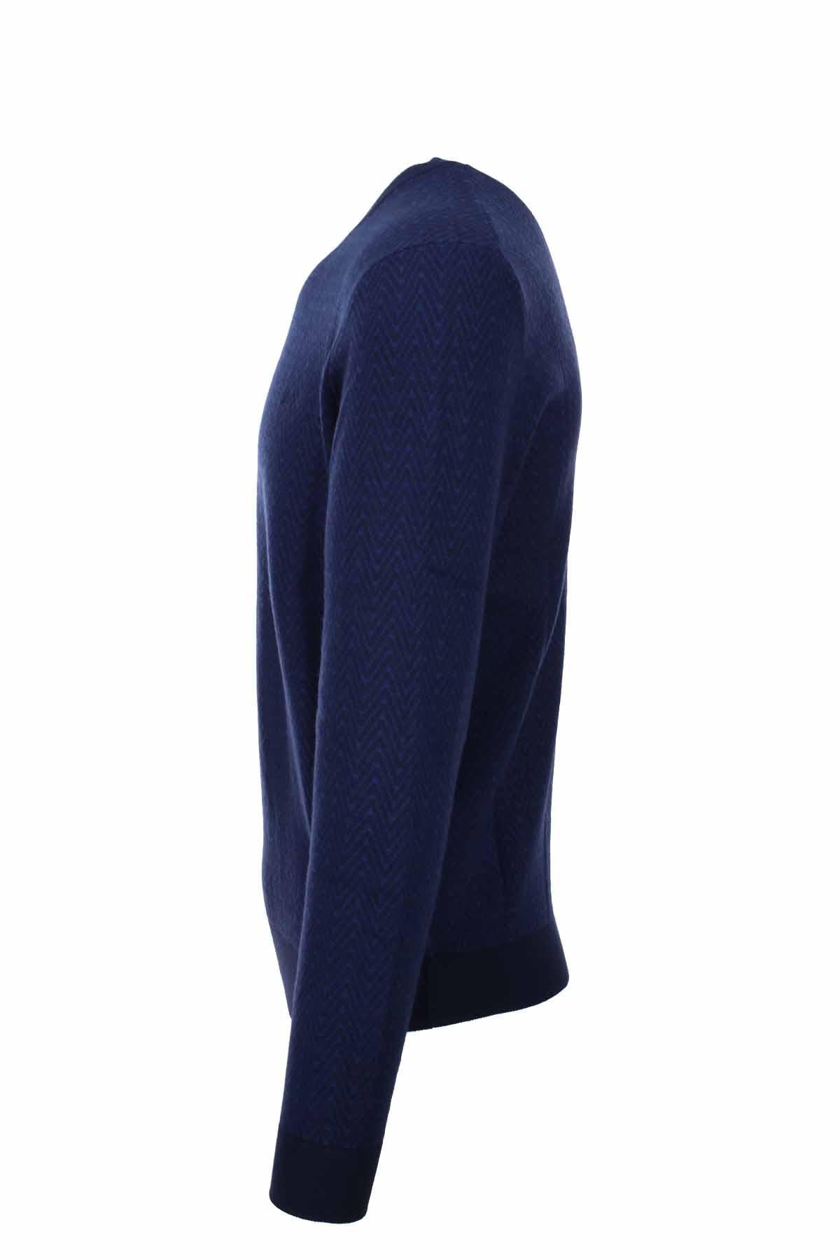 Pullover girocollo fantasia 