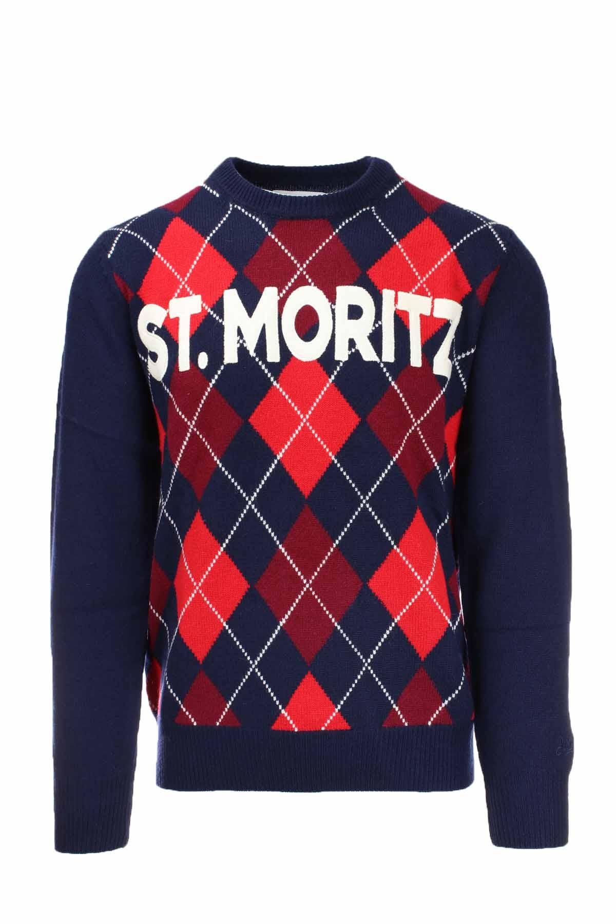 Maglia girocollo rombi ST. Moritz 