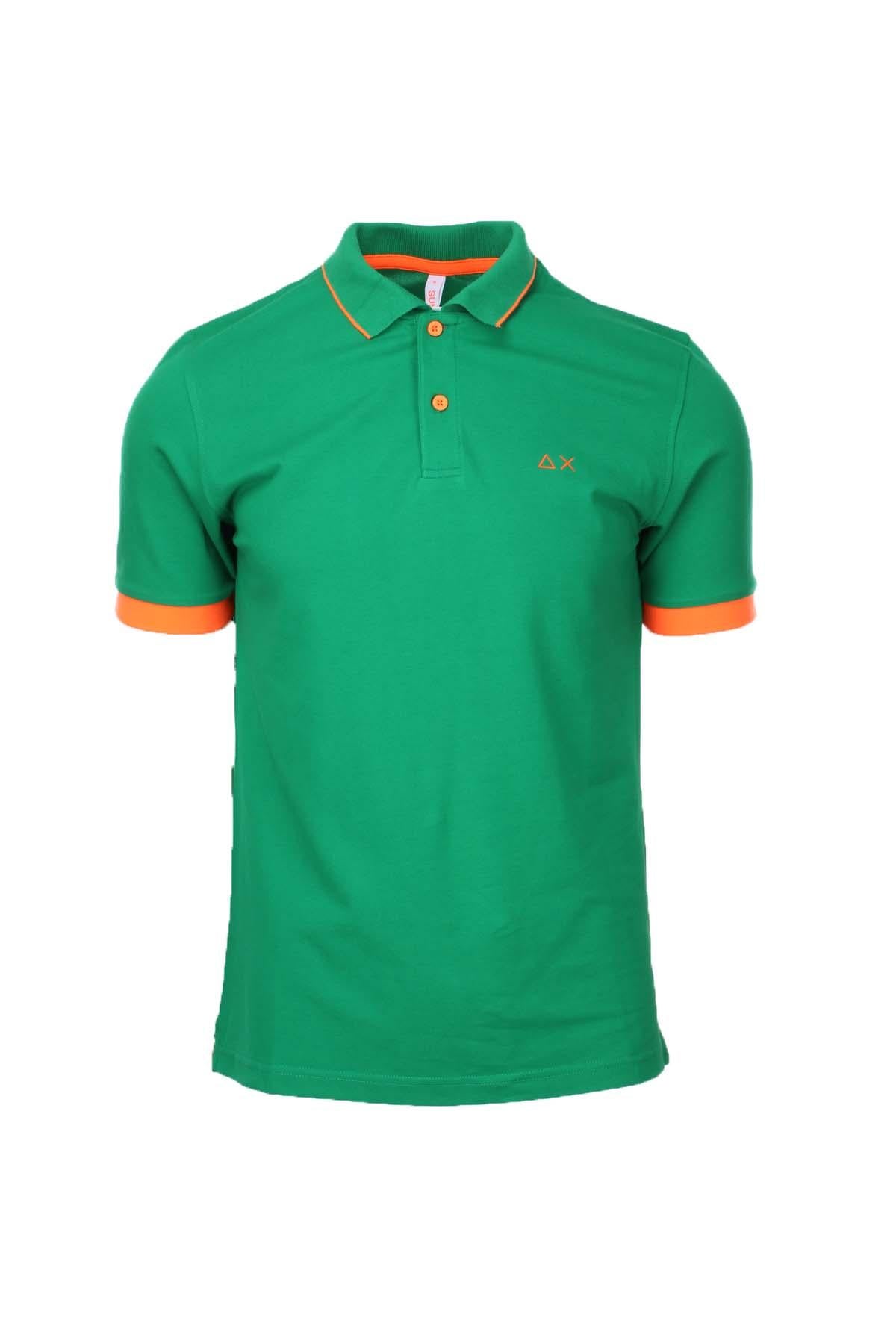 Polo mezza manica uomo profili fluo 