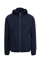 Giubbotto in nylon stropicciato con cappuccio 