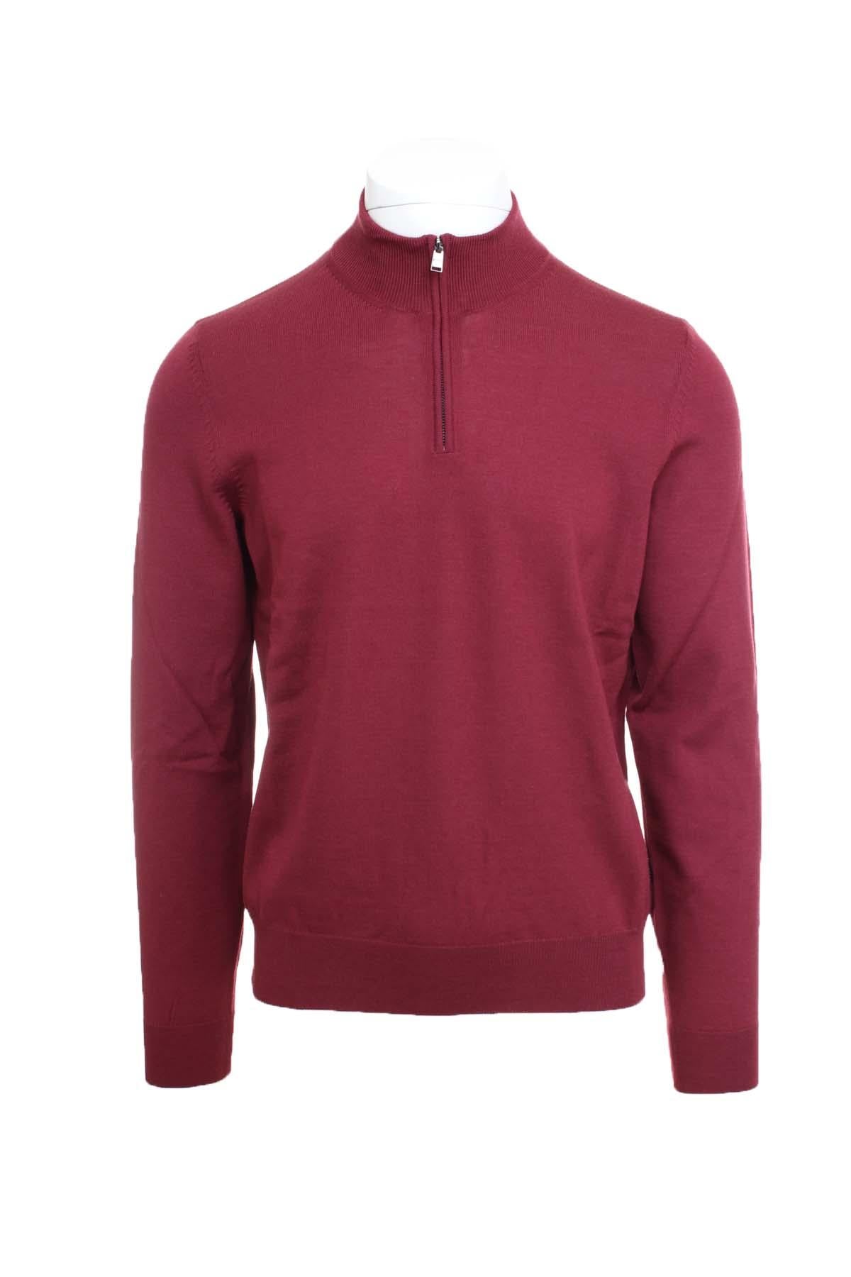 Maglia lupo zip in lana 