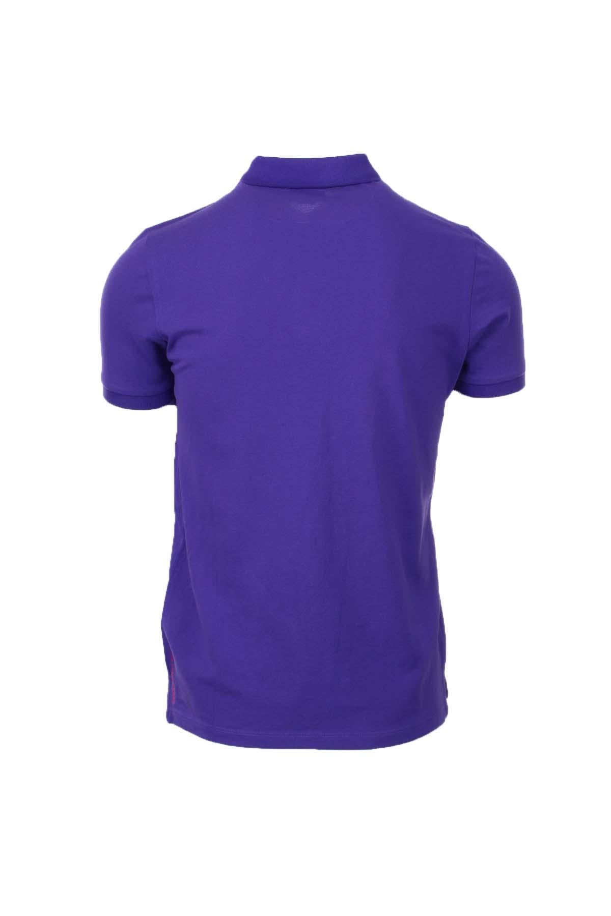 Polo mezza manica tinta unita con logo 