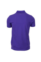 Polo mezza manica tinta unita con logo 