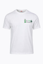 T-shirt "It's Gin O'Clock" in jersey di cotone con stampa 