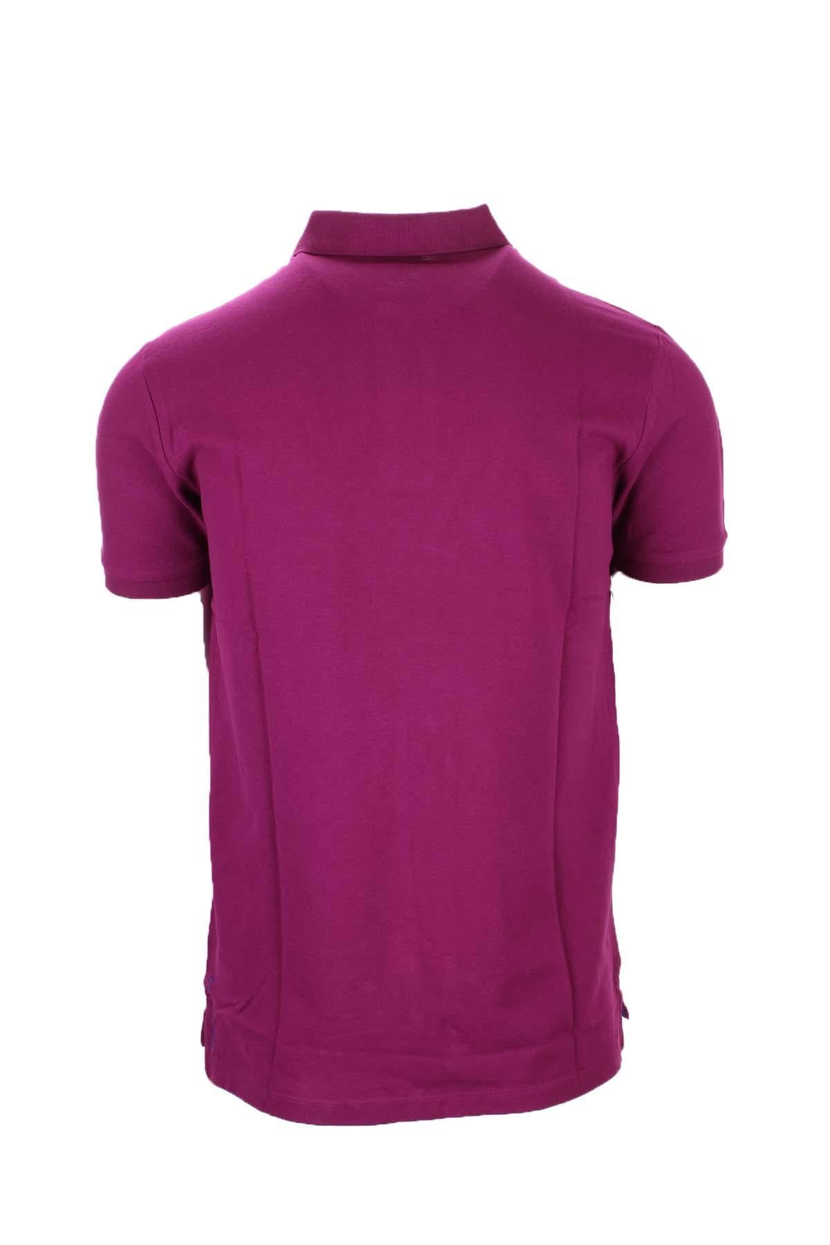 Polo mezza manica tinta unita con logo 