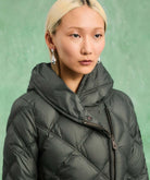 Piumino lungo donna con trapunta a rombi Peuterey Proxie 