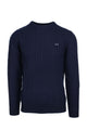 Maglia girocollo in lana a trecce
