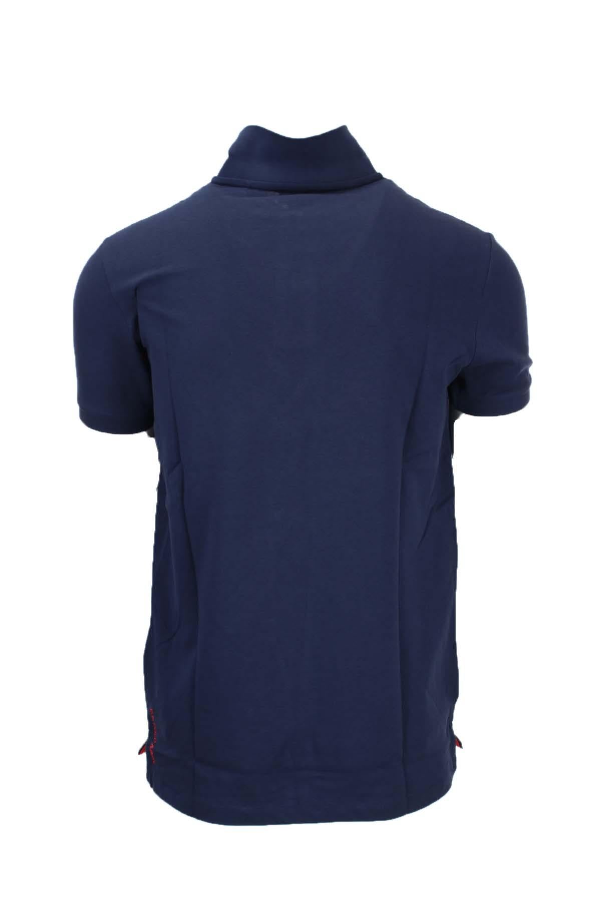 Polo mezza manica tinta unita con logo 