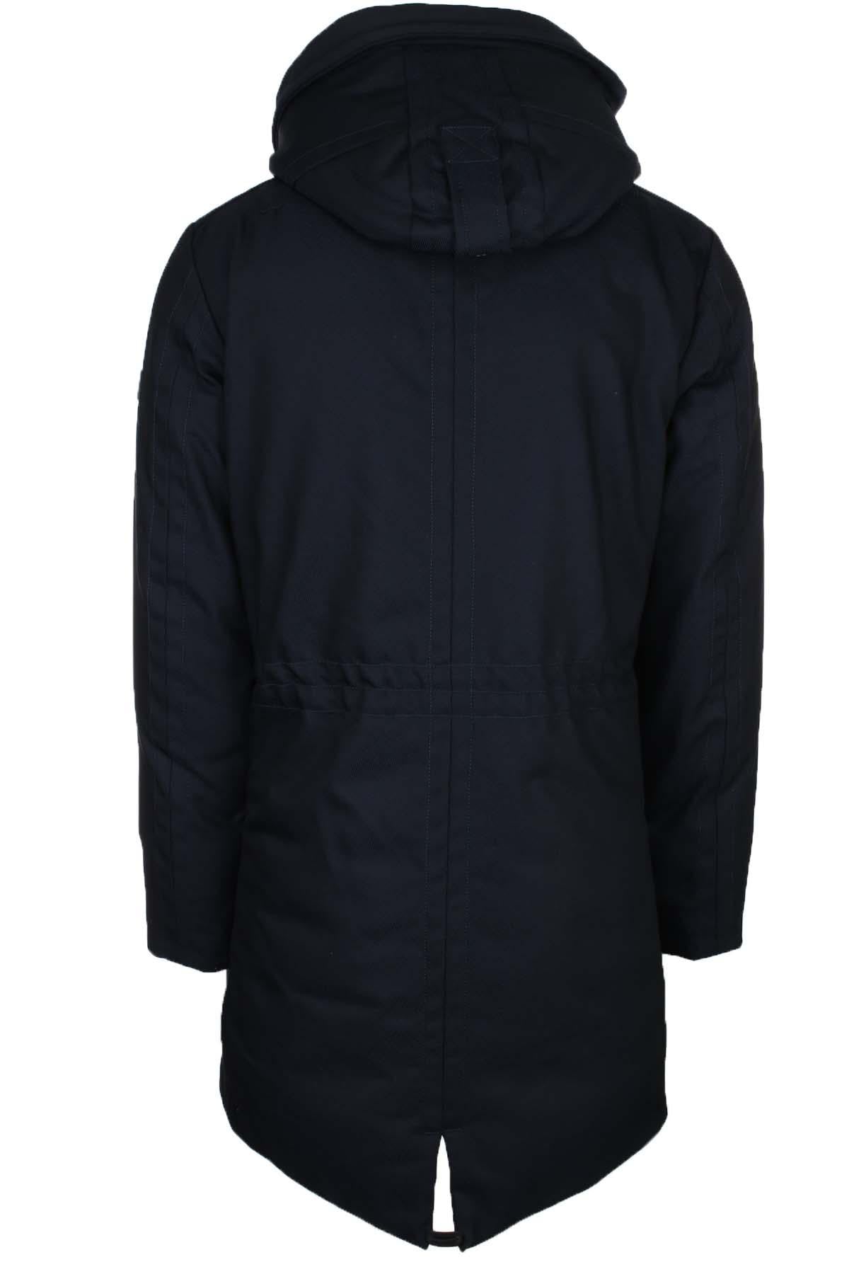 Parka con cappuccio e vera pelliccia 